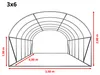 Fóliovník TOOLPORT 3x6 m, stabilní a odolný, s okny–fólie z Náhled obrázku produktu 2
