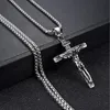 Kreuz Halskette Herren Edelstahl Jesus Anhänger 61 cm Produktbild-Vorschau 5