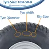 Neumático para cortacésped de 18x6.50-8, montado en llanta, Vista previa de la imagen del producto 5