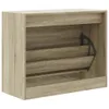vidaXL Armoire à chaussures Chêne Sonoma 80x34x63 cm Bois Voir les images du produit 6