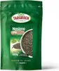 A green bag of chia seeds with product information and branding. Produktbild-Vorschau