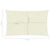 The Living Store Sonnensegel 160 g/m² Creme 2,5x4,5 m HDPE Produktbild-Vorschau 6