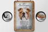 Blechschild Spruch 12x18cm Bulldogge Hund gesellig Schild Produktbild-Vorschau 2