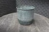 Nostalgischer Zink Übertopf Pflanztopf mit Rillenmuster, Produktbild-Vorschau 2