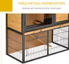 PawHut Kleintienstall mit verschließbarer Tür Holz-Metall Produktbild-Vorschau 6
