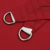 A close-up view of two D-rings attached to a red fabric. Anteprima dell’immagine prodotto