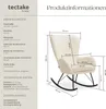 tectake® Schaukelstuhl  Swing 70 x 93 x 100 cm, Produktbild-Vorschau 7