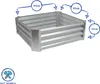 A square raised garden bed made of corrugated metal. Produktbild-Vorschau