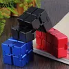 Infinity Cube Antistresová kostka kovová - modrá Modrá Náhled obrázku produktu 2