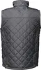 The back of a quilted vest is shown against a white background. Voir les images du produit