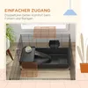 Klec pro drobná zvířata PawHut s napáječkou, miskou na Náhled obrázku produktu 6
