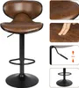4er Set Barhocker Barstühle Tresenhocker mit Fußstütze Produktbild-Vorschau 3