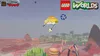 A video game scene with characters parachuting over a candy-themed landscape. Produktbild-Vorschau