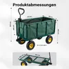 Přepravní vozík Wiltec do 550 kg s kovovými rošty, zahradní Náhled obrázku produktu 10