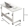 Laptoptisch Höhenverstellbarer Tisch mit Rollen – 80×40 cm Produktbild-Vorschau 3
