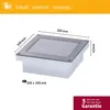 A diagram showing the dimensions of a solar LED ground light. Produktbild-Vorschau
