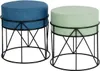 Pouf en métal bleu Voir les images du produit 1