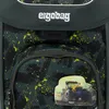 A close-up view of a backpack with a tractor graphic. Produktbild-Vorschau
