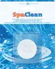 Product packaging for a spa cleaning tablet, with a water background. Produktbild-Vorschau