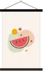 MuchoWow® Textilposter Wassermelone - Sommer - Kreis 60x90 Produktbild-Vorschau 1