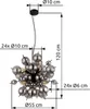 Globo Lighting Hängeleuchte Metall schwarz matt, 6x E14 Produktbild-Vorschau 10