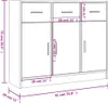 vidaXL Credenza rovere affumicato 91x28x75 cm materiale a Anteprima dell’immagine prodotto 8