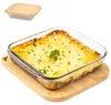 Cocotte en verre Eluno avec couvercle en bambou, environ Voir les images du produit 1