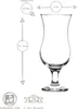 Diagram showing the dimensions and capacity of a glass. Podgląd zdjęcia produktu