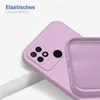 A close-up view of a purple phone case, showing its interior and exterior texture, with text overlay. Produktbild-Vorschau