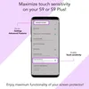 A smartphone displaying a settings menu with instructions on how to maximize touch sensitivity. Anteprima dell’immagine prodotto