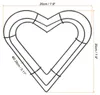 Herzförmiger Traumfänger-Ring 20 cm, Metall, DIY-Bastelreifen, schwarz Anteprima dell’immagine prodotto
