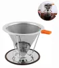 Kaffeefilter aus Edelstahl - Wiederverwendbarer 2-in-1 Produktbild-Vorschau 1