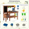 COSTWAY, cucina giocattolo per bambini con fioriera, Anteprima dell’immagine prodotto 3