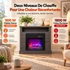 HOMAVO Cheminée électrique grise 18 pouces avec meuble 900 Voir les images du produit 2