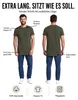 Mivaro Herren T-Shirt extra lang Olivgrün XXL - Longshirt Produktbild-Vorschau 2