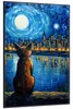 Wallario Wandbild Katze im Mondschein, Größe: 61 x 91,50 Produktbild-Vorschau 2