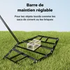 Wiltec Herse de Nivellement de prairie Noire 217 x 106 cm Voir les images du produit 5