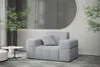 Sofaset Designersofa NANCY 3-2-1 in Stoff Neve Hellgrau Produktbild-Vorschau 2