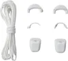 A bundle of white shoelaces and replacement parts for a shoe lacing system. Anteprima dell’immagine prodotto