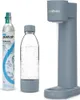 A soda maker, a CO2 cartridge, and a bottle are displayed against a white background. Podgląd zdjęcia produktu