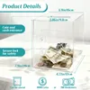 Przezroczysta skarbonka z akrylu z zamkiem i kluczem - Podgląd zdjęcia produktu 2