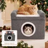 COSTWAY Maison pliable pour chat, grotte pour chat avec Voir les images du produit 8