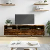 vidaXL TV skrinka údený dub 150x30x44,5 cm odvodený výrobok Náhľad obrázku produktu 2