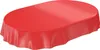 Tischdecke Wachstuch PVC abwaschbar Einfarbig Rot Oval Produktbild-Vorschau 1