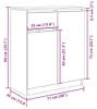 vidaXL Příborník se zásuvkou vzhled černý dub 71x35x84 cm Náhled obrázku produktu 7