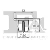 5x FA1 Clip Zier- / Schutzleiste 33-60003.5 für FIAT Ducato Produktbild-Vorschau 2