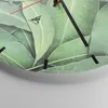 Wanduhr - Rund - Glasuhr - Blätter Eukalyptus Natur - Produktbild-Vorschau 5