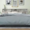 The Living Store Kopfteil mit Ablagen Betongrau Produktbild-Vorschau 5