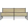 Metallbett ohne Matratze Sonoma-Eiche 200x200 cm Produktbild-Vorschau 3