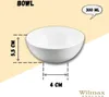 Wilmax Porzellanschale 300 ml 11 cm Weiß 6er Set Anteprima dell’immagine prodotto 4